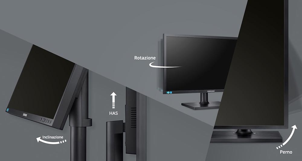 Monitor professionale ergonomico per uso professionale