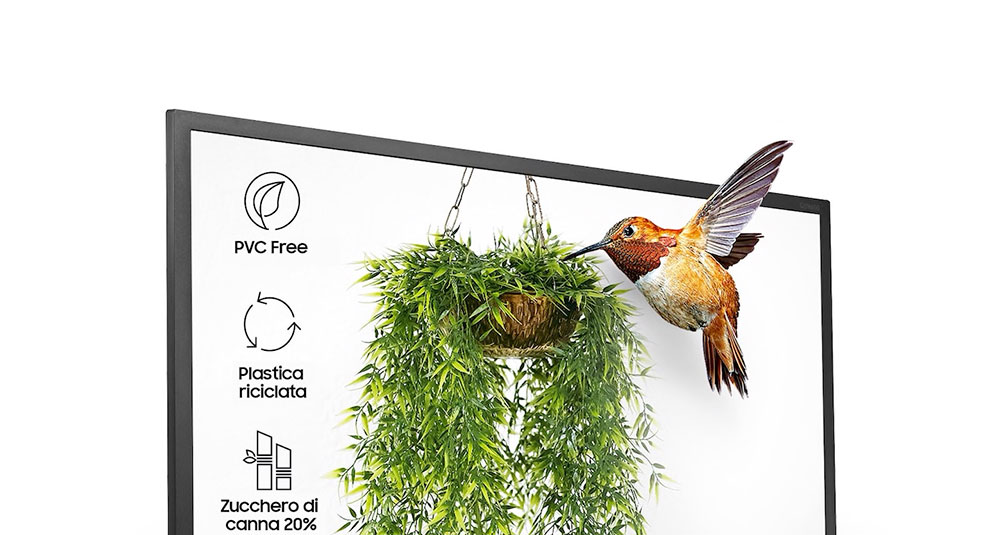 Realizzato con materiali che rispettano l'ambiente