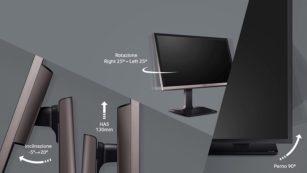 Monitor professionale ergonomico per uso professionale