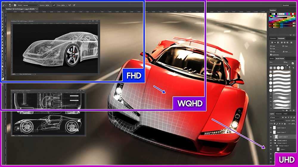 Schermo ampio UHD