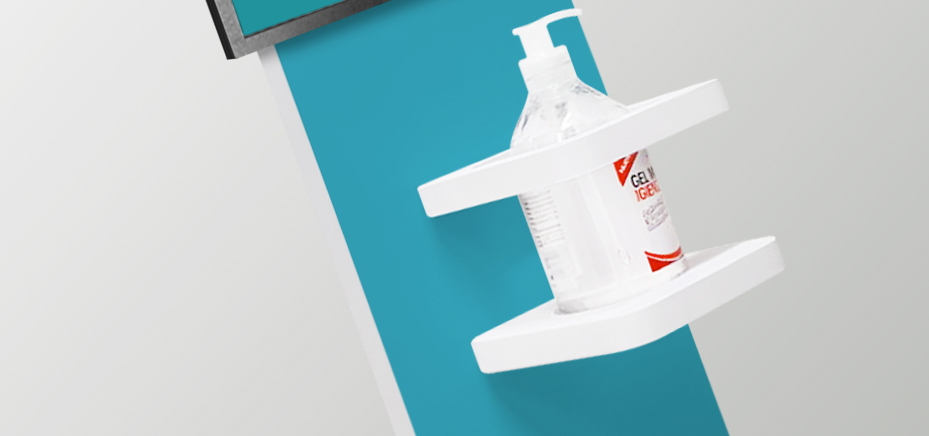 Soluzione multimediale con dispenser gel