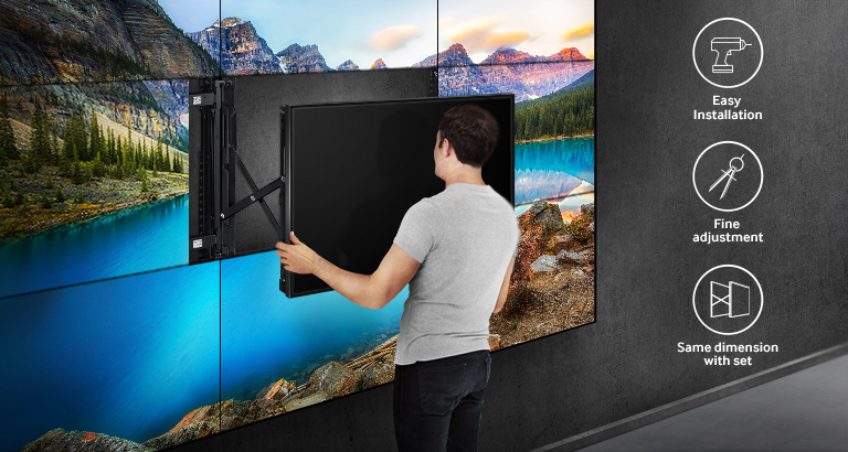 Speciale supporto a parete per semplificare l’installazione