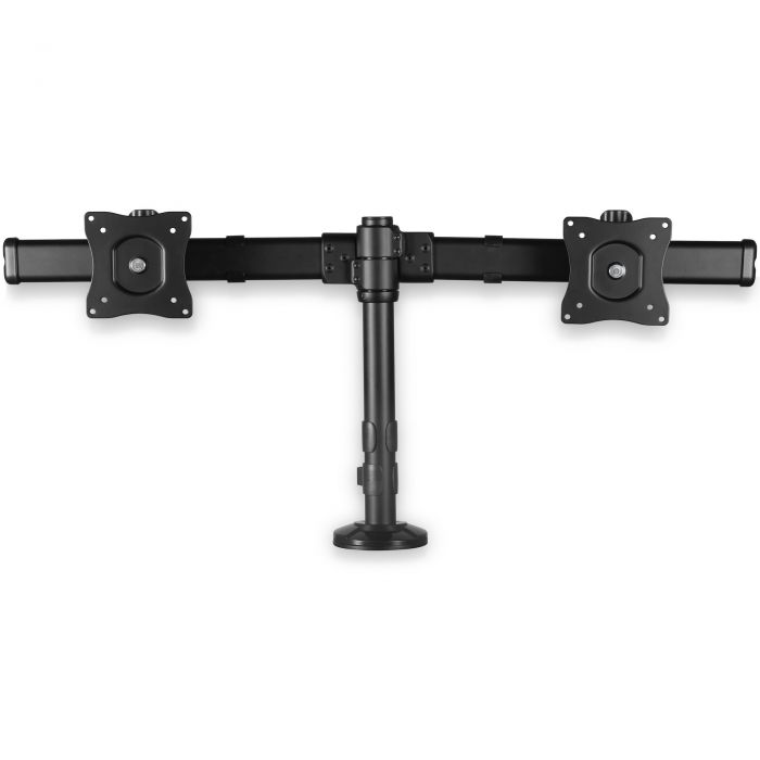 Braccio per Doppio Monitor da Scrivania - Barra Trasversale - Supporto con Morsetto