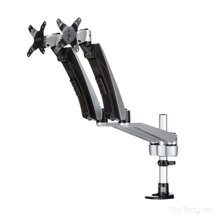 Supporto per Doppio Monitor con bracci articolati - Impilabile - Assemblaggio Tool-Less