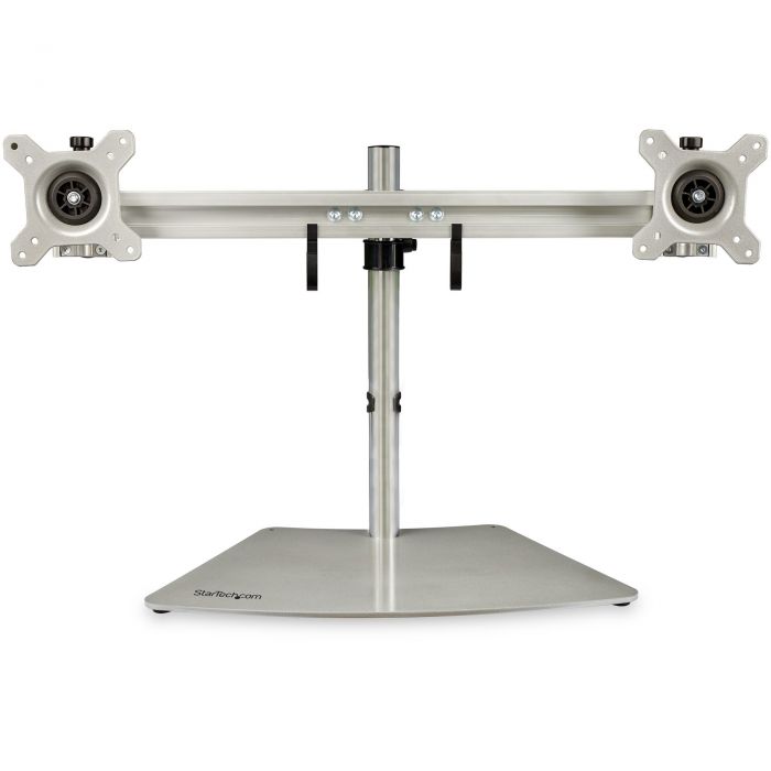 Supporto per due monitor - Orizzontale - Argento