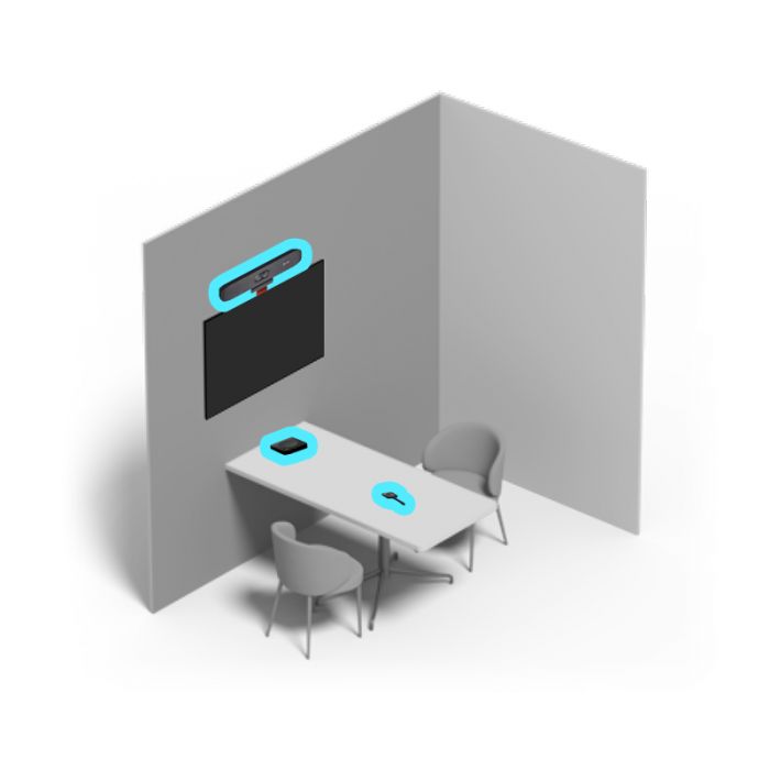 Bundle Tagungsraum klein: Poly Studio R30 + Barco ClickShare CX-20
