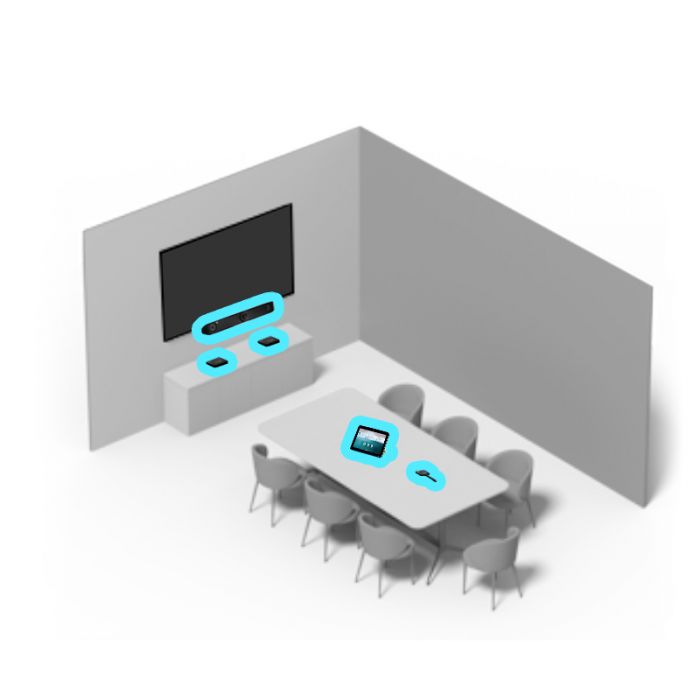 Bundle Tagungsraum klein: Poly Studio X52 + TC10 + Barco ClickShare CX-20 + C-5