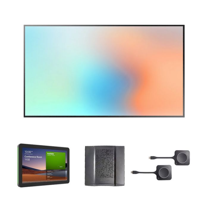 Soluzione per Sala riunioni Media - ClickShare CX‑50 2a Gen + Monitor 65" 4K QE65T + Logitech Room Booking
