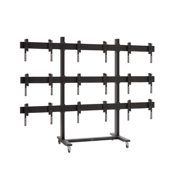 Carrello per videowall 3x3 da 46" autoportante da pavimento - Pali H200