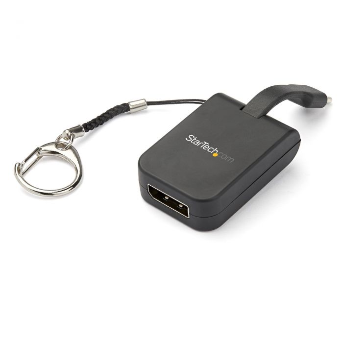 Adattatore compatto da USB C a DisplayPort 1.4 - 8K 60Hz/4K Convertitore video da USB-C a DP con portachiavi ad anello - USB Type-C a DP Alt Mode (HBR3 HDR DSC) monitor Dongle - Compatibile con TB3