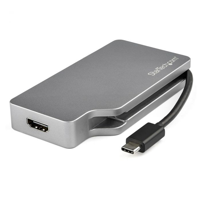 Adattatore video multiporta da USB-C a HDMI, VGA, Mini DisplayPort o DVI - Adattatore per monitor USB tipo C a HDMI 1.4 o mDP 1.2 (4K) - VGA o DVI (1080p) - Grigio siderale - Alluminio