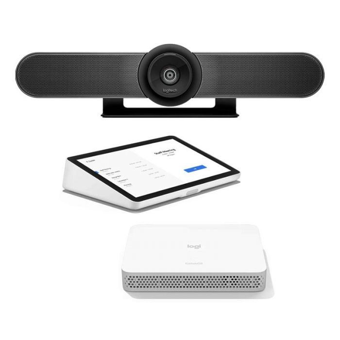Bundle Logitech MeetUp + Roommate + Tap IP (bianco o grafite)