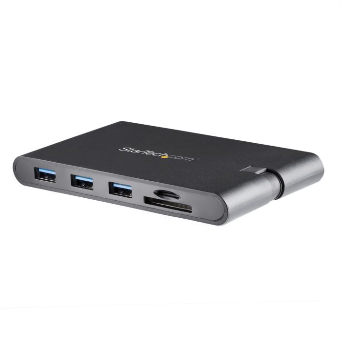 Adattatore Multi-porta USB-C con HDMI e VGA per portatili - 3x USB 3.0 - Lettore Schede SD - PD 3.0 - Cavo integrato
