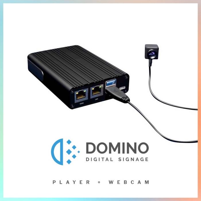 Domino Digital Signage Player + Webcam Analytics