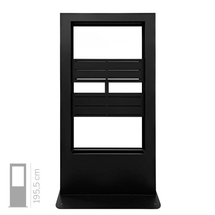 Struttura totem multimediale Gemini 65" bifacciale da interno senza monitor