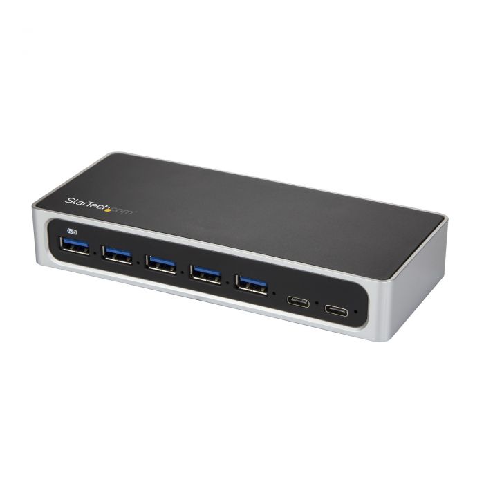Hub USB C a 7 porte con porta di ricarica rapida - Adattatore da USB tipo C a 5x USB-A 2x USB-C (USB 3.0 SuperSpeed 5Gbps) - Hub autoalimentato USB 3.1 Gen 1 Type-C con adattatore di alimentazione - Desktop/Laptop
