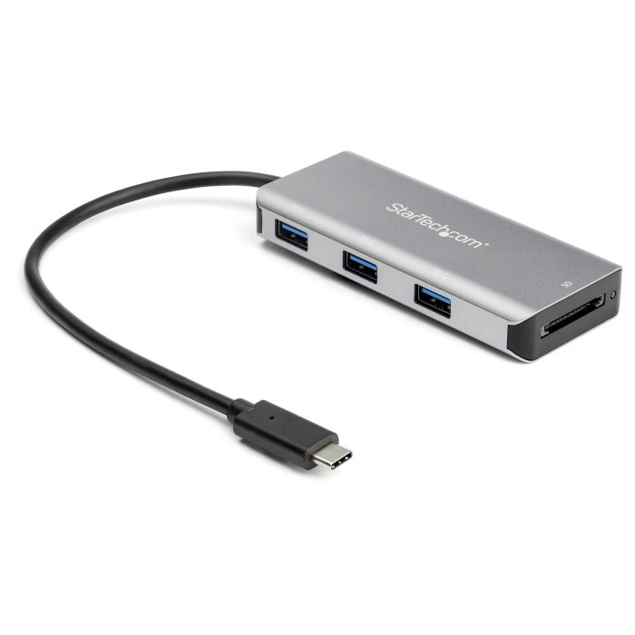 Hub USB-C a 3 porte con lettore per schede SD - 10 Gbps - 3 USB-A