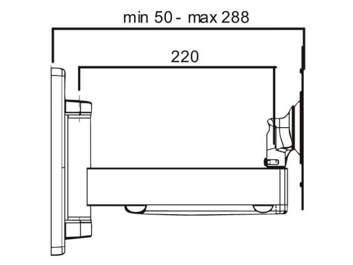 Economy bracket 2 joints + 360 rotation OM06174