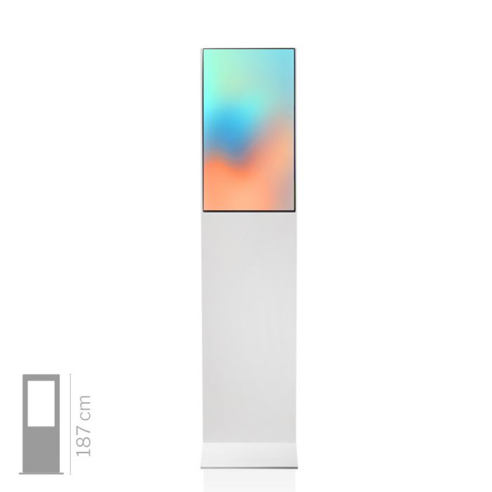 Totem multimediale K32" monofacciale in Krion  