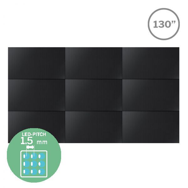 Murs de led Samsung 130" configuration 3x3 d'intérieur IE015A - 1.000 nit