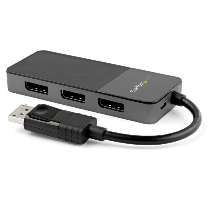 Adattatore multi monitor a 3 porte - DisplayPort 1.4 a 3x DisplayPort Video Splitter - Doppio o triplo 4K - Laptop/Desktop DP 1.4 MST Hub per monitor multipli - Windows & Linux