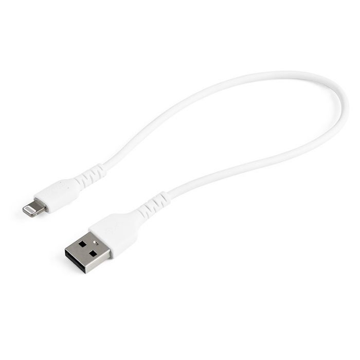 Cavo da USB-A a Lightning da 30cm bianco - Robusto e resistente cavo di alimentazione/sincronizzazione in fibra aramidica da USB tipo A da Lightning - Certificato Apple Mfi per iPad/iPhone 12