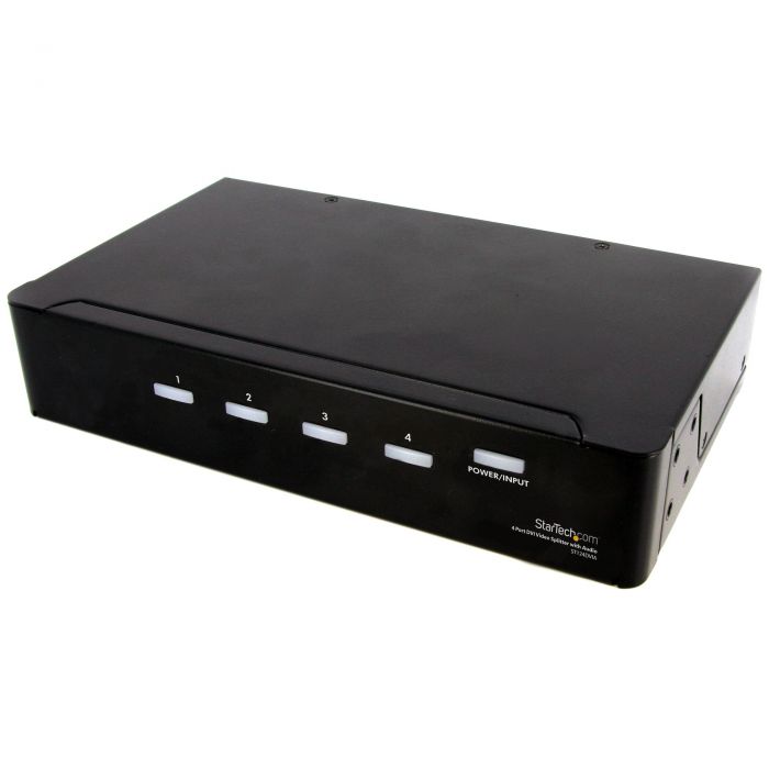Sdoppiatore video DVI 4 porte con audio