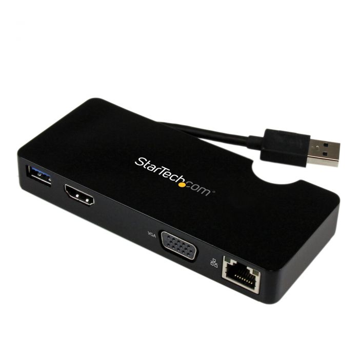 Mini Docking Station Universale per Laptop USB 3.0 con uscita HDMI/VGA e Gigabit Ethernet USB3.0