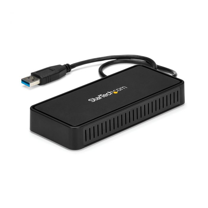 USB 3.0 Mini Dock - Dual Monitor USB-A Docking Station con DisplayPort 4K 60Hz e Gigabit Ethernet - Cavo di 30 cm - Adattatore portatile USB 3.1 Gen 1 Type-A per notebook/laptop