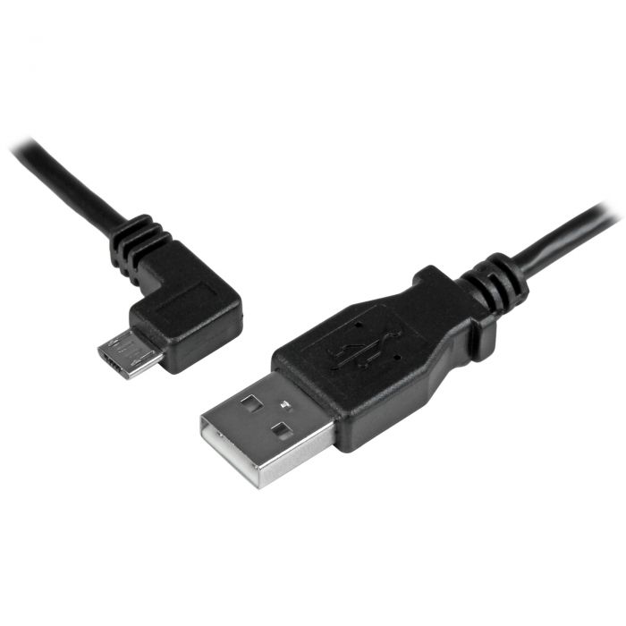 Cavo di ricarica e sincronizzazione micro USB da 1 m - USB-A a Micro B ad angolo sinistro - M/M - 0,25mm²