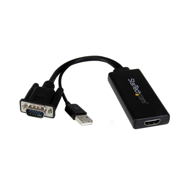 Adattatore Convertitore VGA a HDMI con Audio via USB - Cavo Convertitore Portatile VGA a HDMI - 1080p