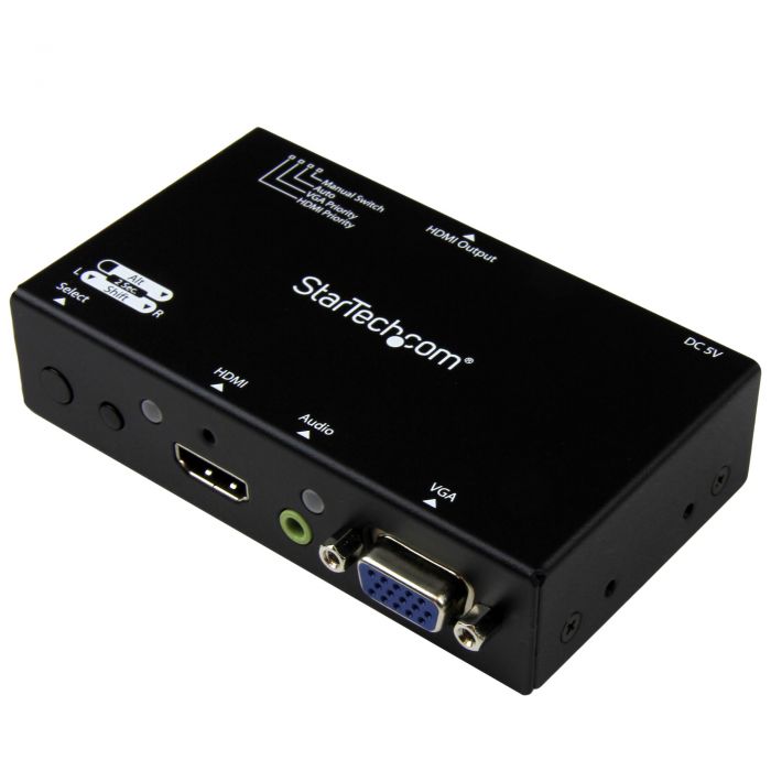 Switch Commutatore 2x1 HDMI + VGA a HDMI - Switch Convertitore HDMI / VGA a HDMI con commutazione prioritaria - 1080p