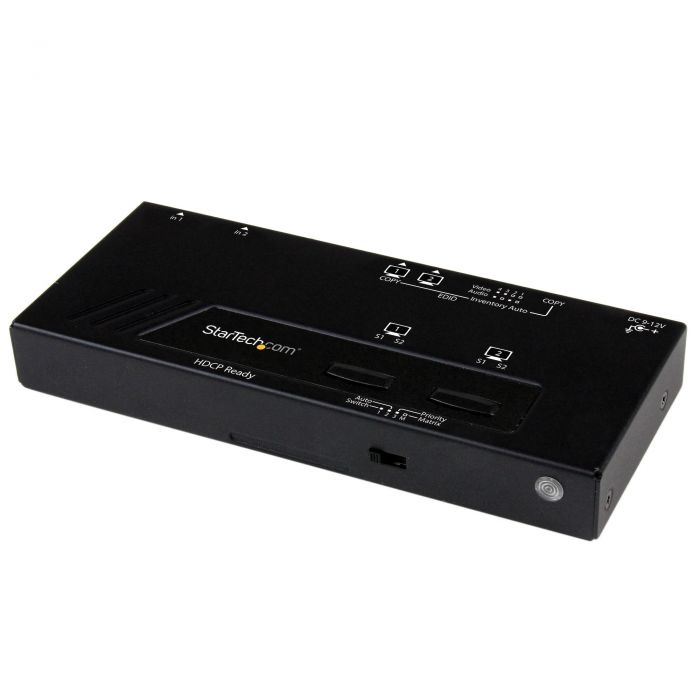 Switch matrice HDMI 2x2 con commutazione automatica e prioritaria - 1080p