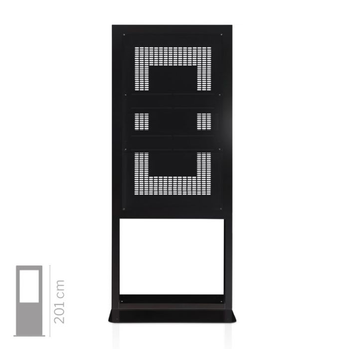 Struttura totem multimediale Window 55" da Vetrina senza monitor