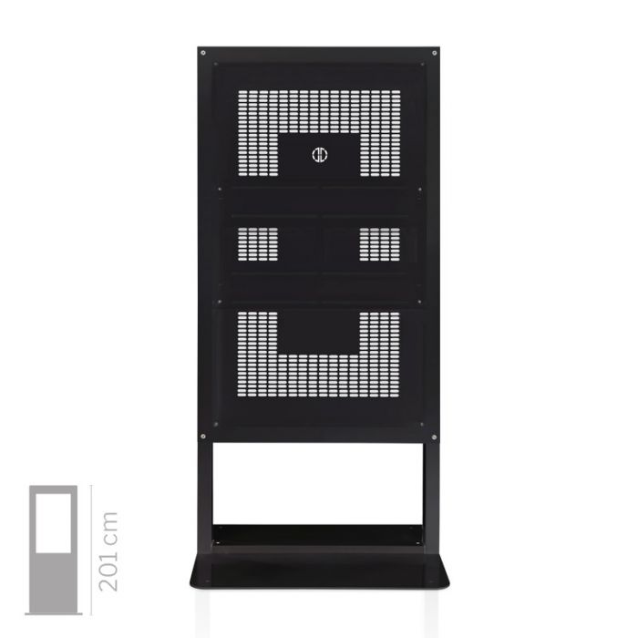 Struttura totem multimediale Window 65" senza monitor
