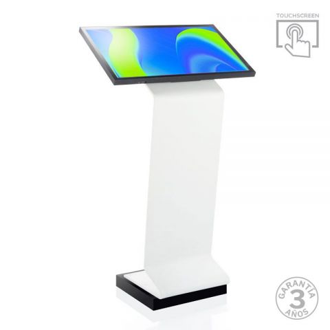 Tótem  multimedia K32" L touch screen en Krion  